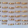 ANILLO ALIANZA DE ACERO DORADO LISA 4 mm X 36 UNIDADES. (MEDIDAS DEL 17 AL 22)