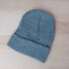 GORRO ROCKY LISO GRIS SIMIL PUNTO PERLE.