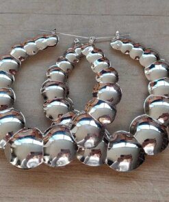 ARO ARGOLLA HUECA BIJOUTERIE PLATEADA. TAMAÑO 75 MM