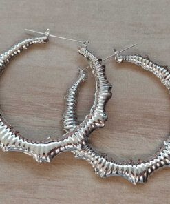 ARO ARGOLLA HUECA BIJOUTERIE PLATEADA. TAMAÑO 75 MM