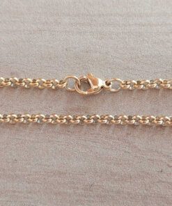 CADENA DE ACERO DORADO ROLO 4.0