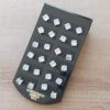 BLISTER DE AROS DE ACERO STRASS CUADRADO BLANCO ENGARZADO 5 MM X 12 PARES.