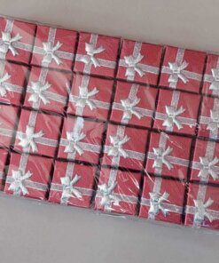 ESTUCHE PARA ANILLOS COLOR ROJO X 24 UNIDADES. MEDIDAS 4 X 4 CM