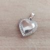 DIJE DE ACERO RELICARIO CORAZÓN CON STRASS ALREDEDOR 20 MM