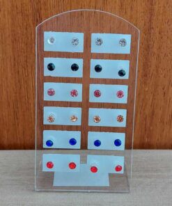 BLISTER DE AROS DE ACERO BLANCO SUSANITO 4 MM COLORES SURTIDOS X 12 PARES