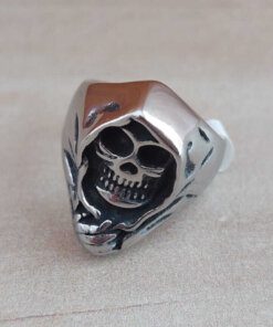 ANILLO DE ACERO CALAVERA