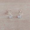 ARO ACERO BLANCO CUBIK ESTRELLA ENGARZADA BLANCO 4 MM.