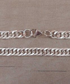 CADENA DE ACERO BLANCO GRUMET TEJIDA DIAMANTADA 1.2
