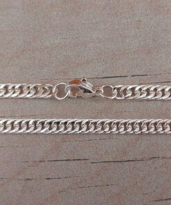 CADENA DE ACERO BLANCO GRUMET TEJIDA DIAMANTADA 0.8