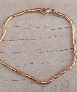 PULSERA ACERO DORADO CLAPTON 2.4. LARGO 20 CM.