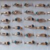 ANILLOS DE ACERO DORADO X 36 UNIDADES ESTILO SIN FIN CON OJITO TURCO DE 8 MM. (MEDIDAS DEL 16 AL 20)