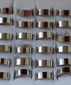 ANILLOS DE ACERO ALIANZA CHATA 7 MM X 36 UNIDADES SURTIDOS EN MEDIDAS. (MEDIDAS DEL 18 AL 23)