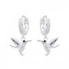 ARO PLATA HUGGIES 10 MM CON DIJE COLIBRI C/ZIRCON. PESO APROX 2.99 GRS.