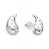 ARO PLATA GOTA CON ZIRCONES. PESO APROX 2.28 GR.