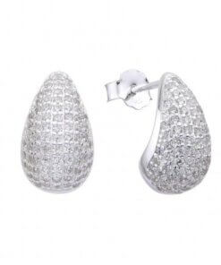 ARO PLATA GOTA CON ZIRCONES. PESO APROX 3.71 GR.