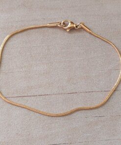 PULSERA ACERO DORADO CLAPTON 1.2. LARGO 19 CM.