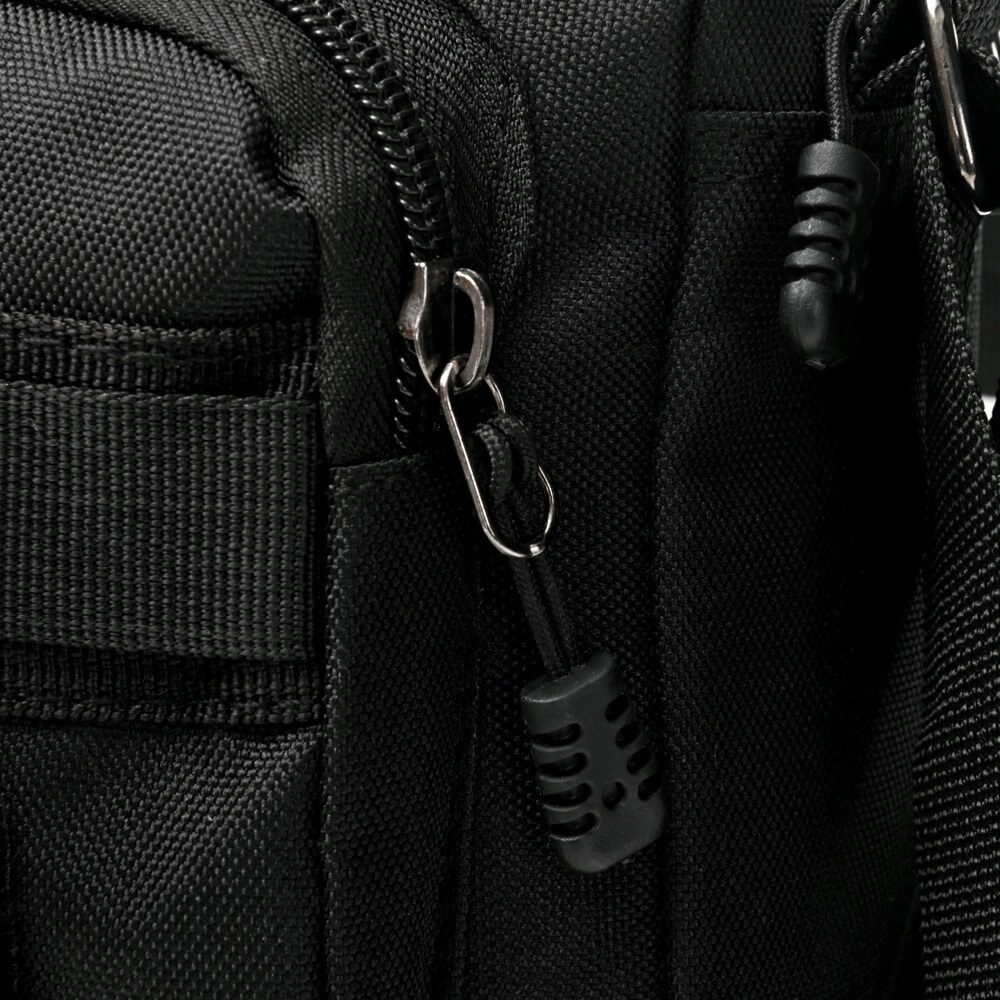 Morral Active Tactico Negro con bolsillo frontal con cierre 18x24x7,5cm x1u - Imagen 10