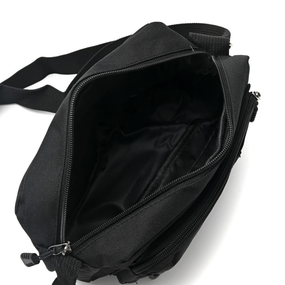Morral Active Tactico Negro con bolsillo frontal con cierre 18x24x7,5cm x1u - Imagen 6