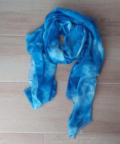 PASHMINA BATIK COLOR AZUL. MEDIDAS: 80 X 180