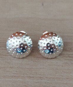 ARO DE ACERO BLANCO PASANTE CIRCULO BOMBE CON PUNTOS 19 MM