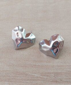 ARO DE ACERO PASANTE CORAZÓN BOMBE EFECTO PRISMA 20 MM