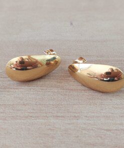 ARO DE ACERO DORADO PASANTE GOTA BOMBE 13 X 25 MM