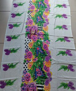 PAREO HINDÚ ESTAMPADO CON FLECOS 100 X 180 CM