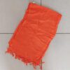 PAREO HINDÚ LISO BORDADO CON FLECOS. COLOR NARANJA, TAMAÑO 100 X 180 CM