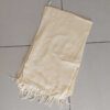 PAREO HINDÚ LISO BORDADO CON FLECOS. COLOR BEIGE, TAMAÑO 100 X 180 CM