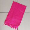 PAREO HINDÚ LISO BORDADO CON FLECOS. COLOR FUCSIA, TAMAÑO 100 X 180 CM