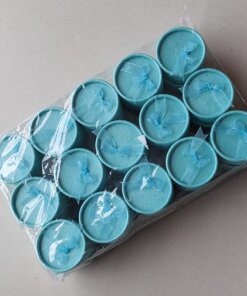 ESTUCHE PARA ANILLO X 24 UNIDADES COLOR AQUA. DIÁMETRO 4 CM