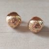ARO DE ACERO DORADO ARGOLLA CON BISAGRA HUECA CIRCULAR CON ESTRELLAS Y STRASS. TAMAÑO 16 MM