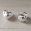 ARO DE ACERO BLANCO ARGOLLA CON BISAGRA HUECA CIRCULAR CON ESTRELLAS Y STRASS. TAMAÑO 15 MM