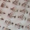 ANILLOS FIGURA CALADA DE ACERO (TRIQUETA CELTA) X 36 UNIDADES SURTIDOS EN MEDIDAS. MEDIDA DEL 16 AL 21.
