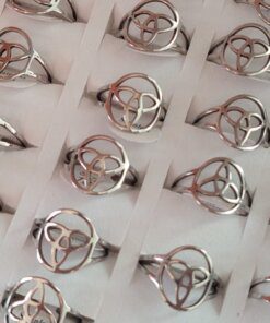 ANILLOS FIGURA CALADA DE ACERO (TRIQUETA CELTA) X 36 UNIDADES SURTIDOS EN MEDIDAS. MEDIDA DEL 16 AL 21.