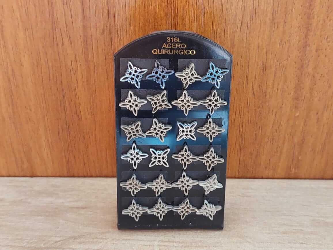 BLISTER DE AROS DE ACERO NUDO DE BRUJAS 12 MM X 12 PARES. - Imagen 2