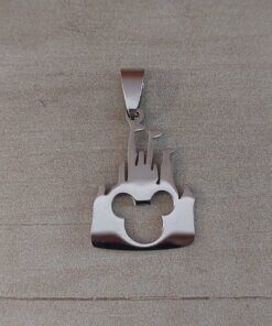 DIJE DE ACERO CASTILLO MICKEY 20 X 28 MM