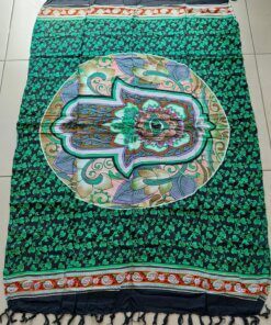 PAREO INDONESIA ESTAMPADO CON FLECOS 100 X 180 CM.