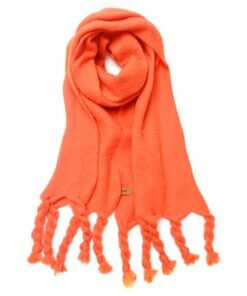 Bufandón liso con flecos torsado 40x190 cm x1u.