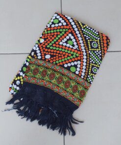 PAREO INDONESIA ESTAMPADO CON FLECOS. 100 X 180 CM.