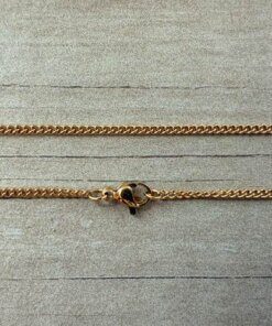 CADENA DE ACERO DORADO GRUMET 0.4. Paquete x 10 unidades