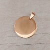 DIJE DE ACERO DORADO MEDALLA 25 MM PARA GRABAR. ESPESOR 1 MM.