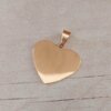 DIJE DE ACERO DORADO CORAZÓN PARA GRABAR. ESPESOR 1 MM. MEDIDAS 27 X 25 MM