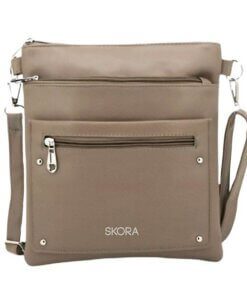 Bandolera Joan dos cierres con bolsillo aplicado con cierre 25x23cm x1u