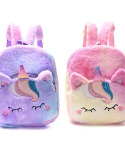 MOCHILA FUR BABY CON BOLSILLO UNICORNIO 29X23X8CM X1U