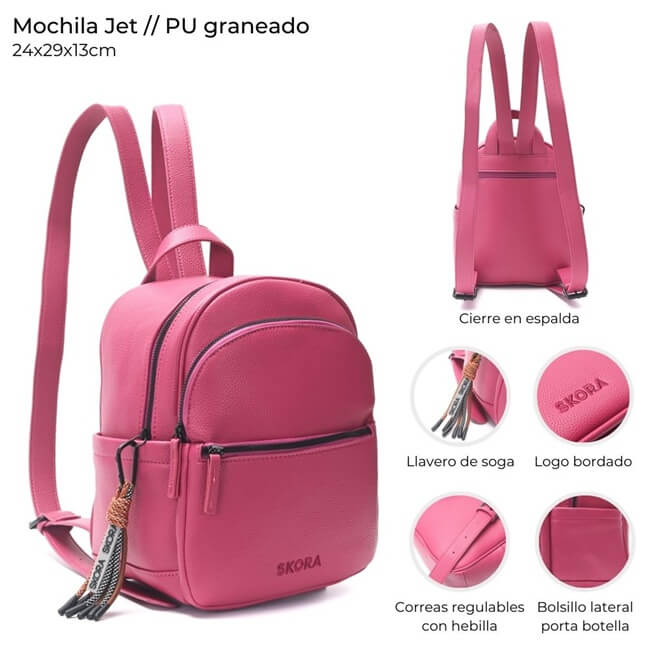 MOCHILA JET CON LLAVERO 24X29X13CM X1 U - Imagen 8