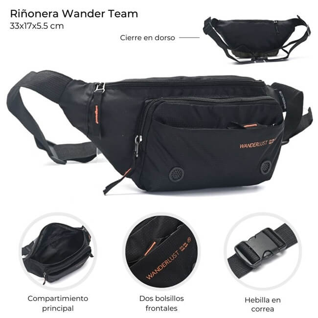 Riñonera Wander Team 33x17x5.5 cm x1u. - Imagen 12