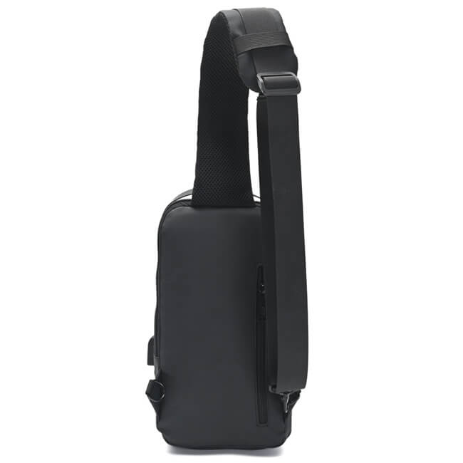 Morral Sling con cerradura y USB tela impermeable 32x18x10 cm bolsillo horizontal x1u - Imagen 7