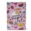Cuaderno tapa dura estampado Summer 96 hojas 21x14.5 x1u