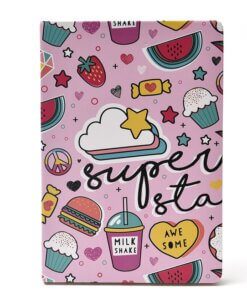 Cuaderno tapa dura estampado Summer 96 hojas 21x14.5 x1u